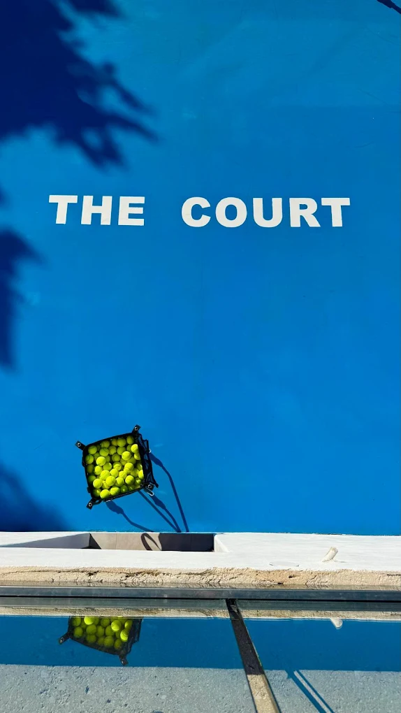 Tennis balls at The Court